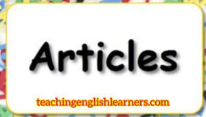 Articles المحددات article 